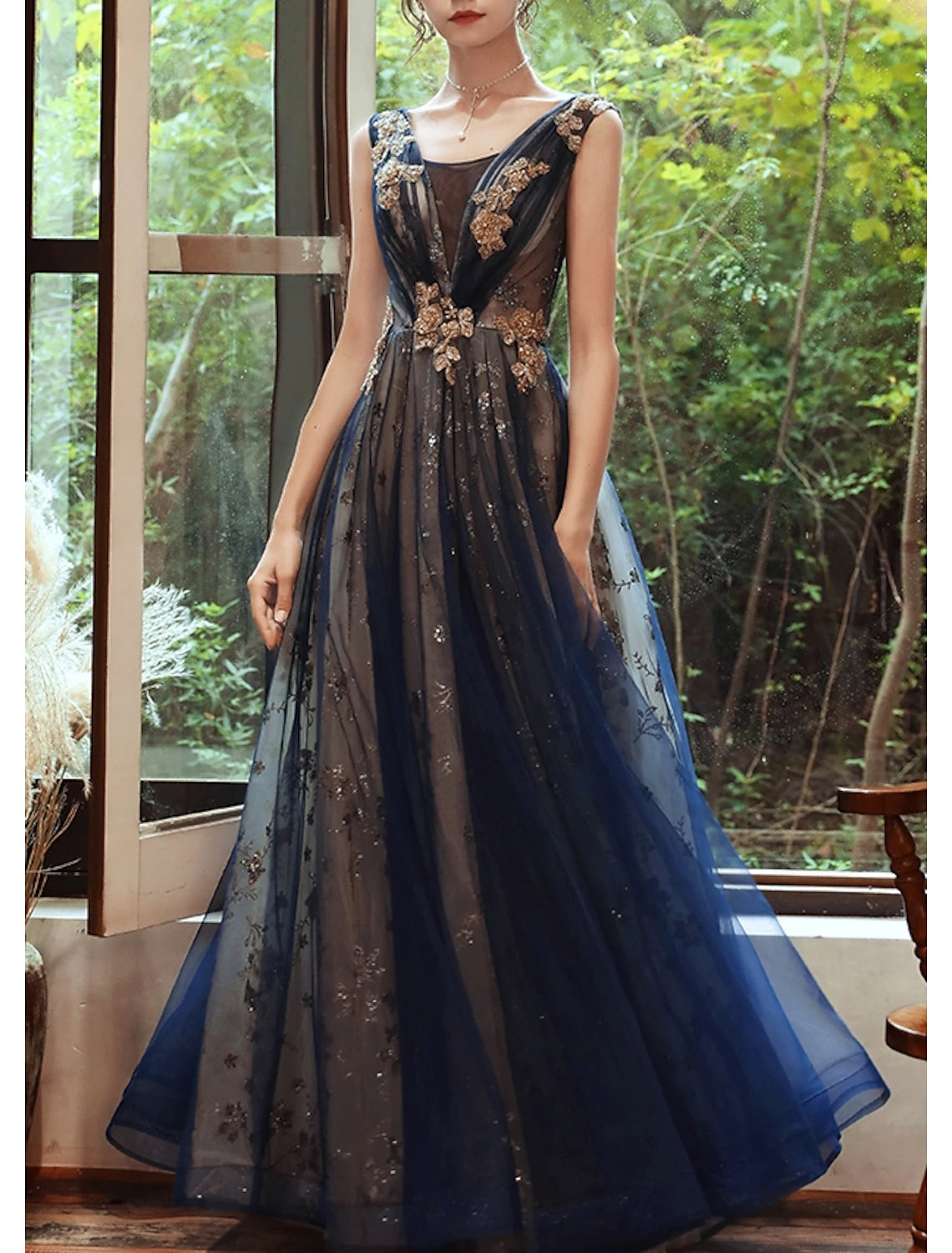 A-Line Prom Dresses Glittering Dress Evening Party Wedding Guest Floor Length Sleeveless Scoop Neck Organza with Sequin A-Line Prom Dresses Glittering Dress Evening Party Wedding Guest Floor Length Sleeveless Scoop Neck Organza with Sequin