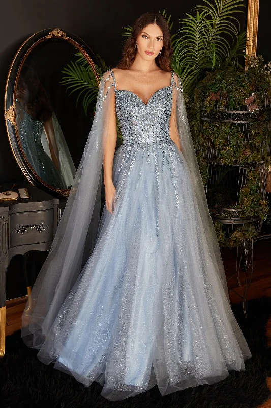 Elegant Beaded Dress Cinderella Divine CD0204 Strapless Prom Dress