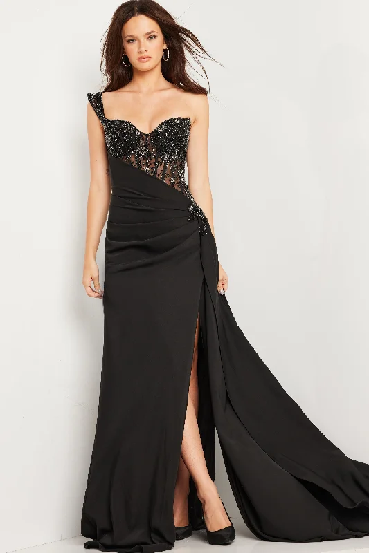 Lush Satin Gown Jovani 37094 Long Formal Prom Dress