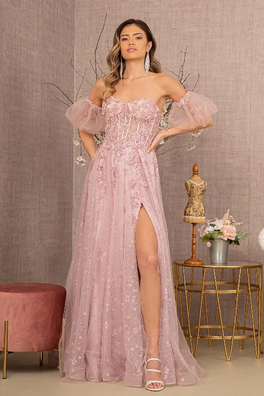 Whimsical Evening Gown Long Strapless A Line Prom Gown