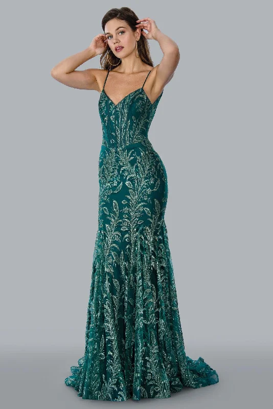 Majestic Ball Gown Stella Couture 23121 Spaghetti Strap Long Evening Gown