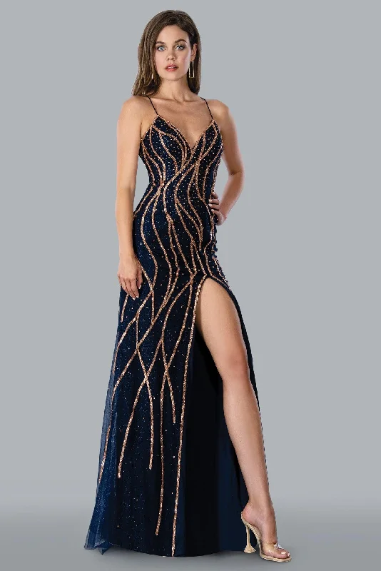 Mermaid Cut Dress Stella Couture 23137 Long Sparkling Evening Gown