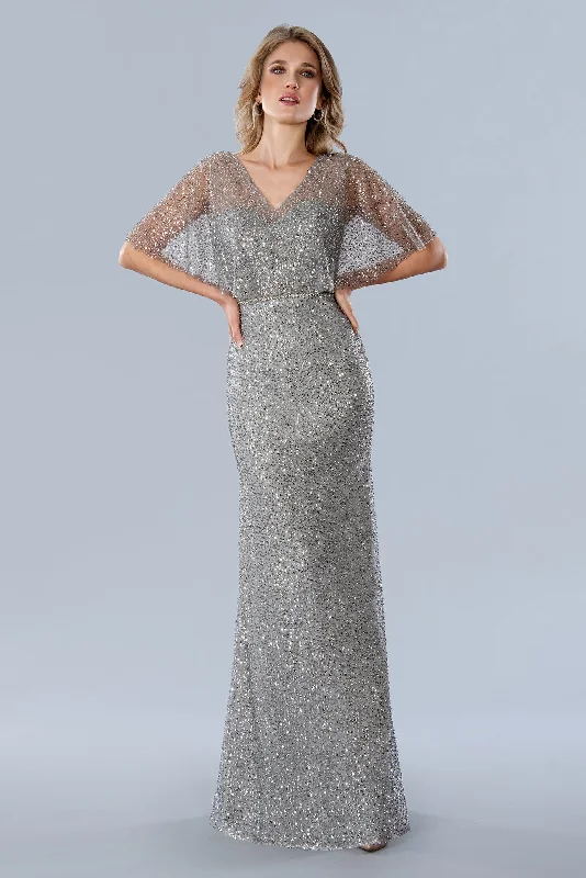 Stylish Taffeta Dress Stella Couture 23353 Sequin Long Mother of the Bride Formal Dress