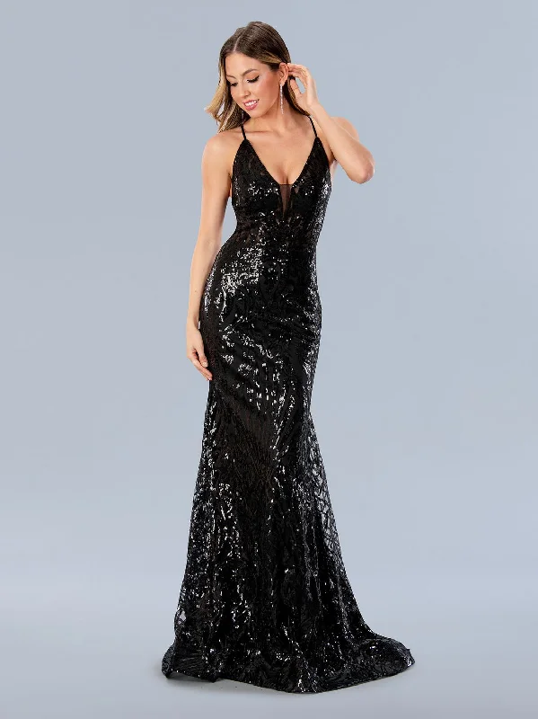 Vivid Color Gown Stella Couture 24115 Sequin Formal Long Prom Dress