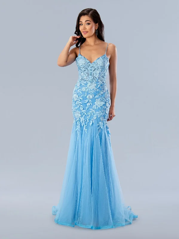 Whimsical Evening Gown Stella Couture 24175 Long Formal Prom Glitter Dress