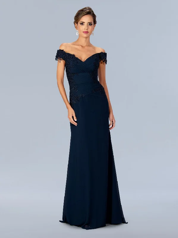 Timeless Gown Stella Couture 24319 Long Formal Pleated Mother of the Bride Dress