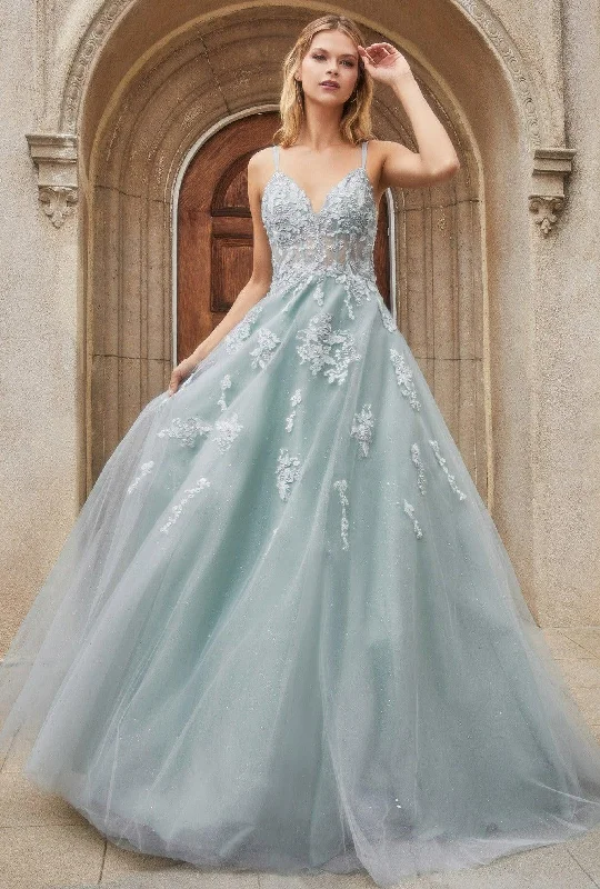 Unique Cocktail Dress Andrea & Leo A0892 Spaghetti Strap Prom Gown