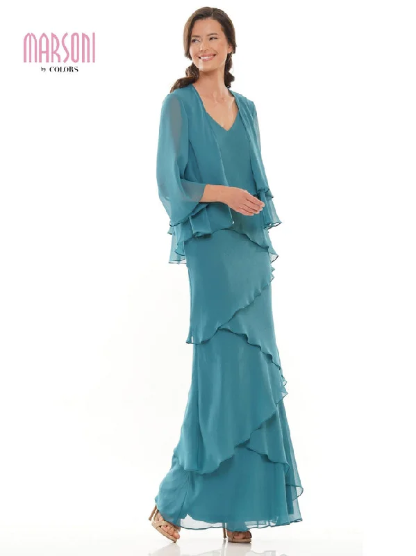 Regal Ball Gown Marsoni M309 Teal 10 Sale