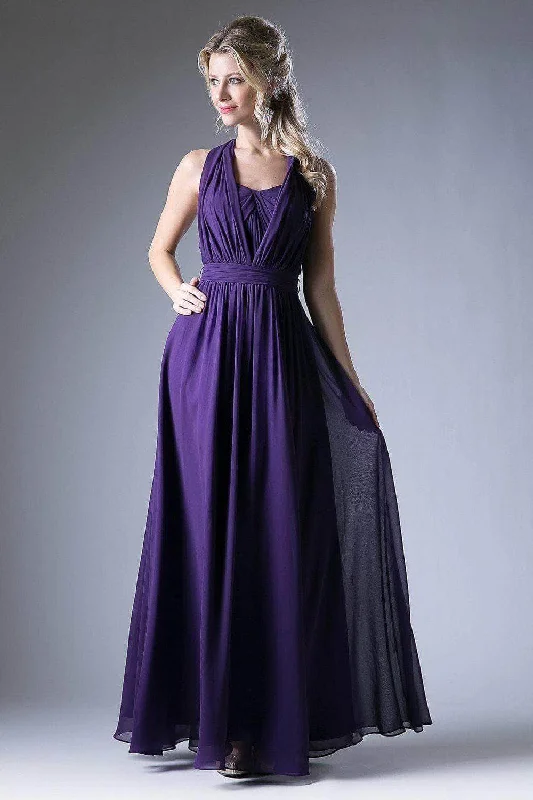 Cinderella Divine CF055 - Versatile Neck Chiffon Long Dress