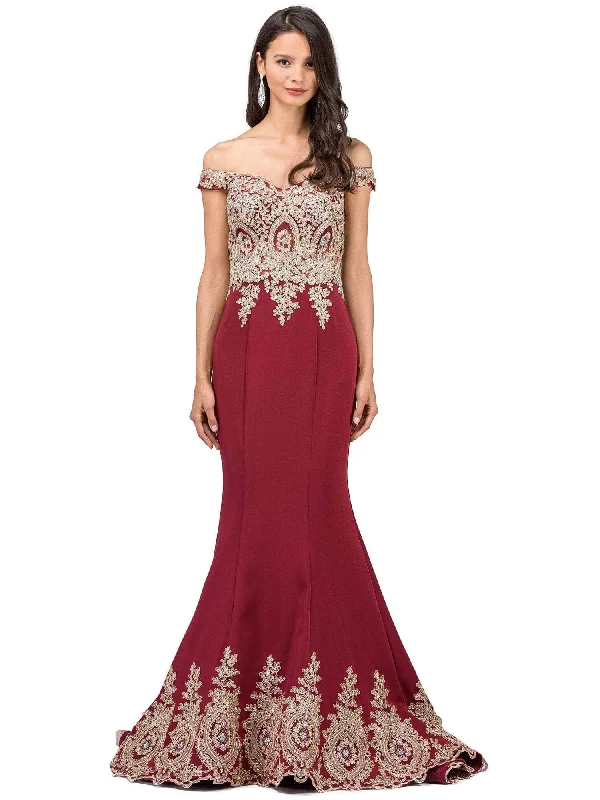 Dancing Queen 9946 - Off Shoulder Embellished Evening Gown