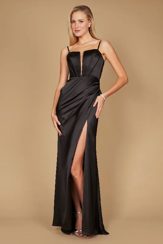 Modern Tulle Dress Dylan & Davids DD1325 Long Plunging Neckline Sexy Formal Prom Dress