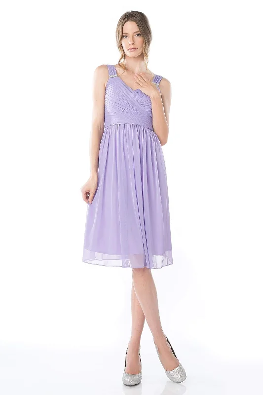 Eye-Catching Satin Gown Cinderella Divine CD3802 Short Bridesmaids Sleeveless Chiffon Prom Cocktail Dress