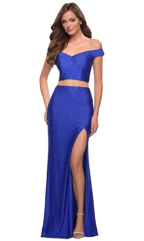 La Femme - 29951 Two-Piece Jewel Studded Junior Prom Dress