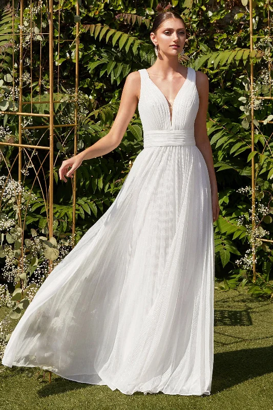 Sophisticated Gown Cinderella Divine UT261 Long White Wedding Dress