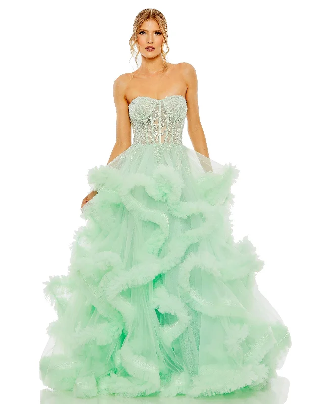 Perfect Fit Dress Mac Duggal 20542 Prom Long Strapless Ball Gown