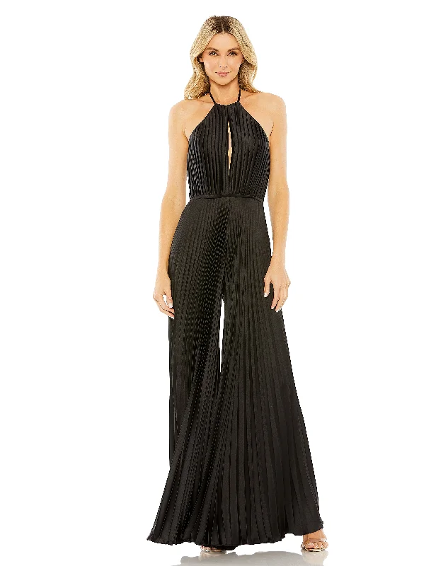 Polished Formal Dress Mac Duggal 27457 Long Formal Pleated Prom Jumpsuit