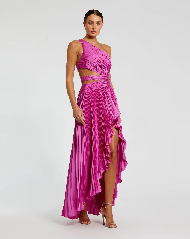 Elegant Cocktail Gown Mac Duggal 49837 Formal Prom Long Pleated Dress