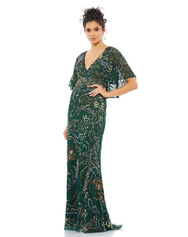 Trendy Evening Gown Mac Duggal 5239 Long Beaded Mother of the Bride Dress