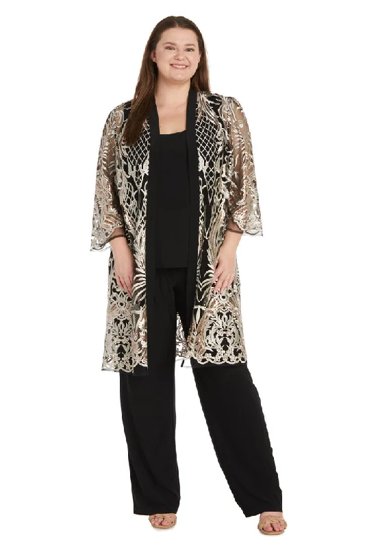 Regal Ball Gown R&M Richards 2779W Sequin Plus Size Mother of the Bride Jacket Pant Suit