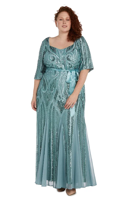 Majestic Ball Gown R&M Richards 9225W Plus Size Sequins Long Formal Dress