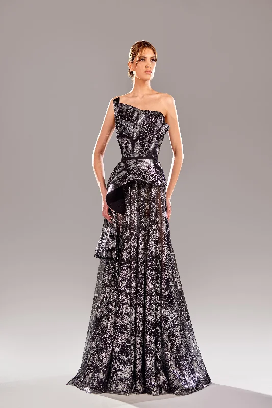 Midnight Blue Gown Reverie Couture SP24109