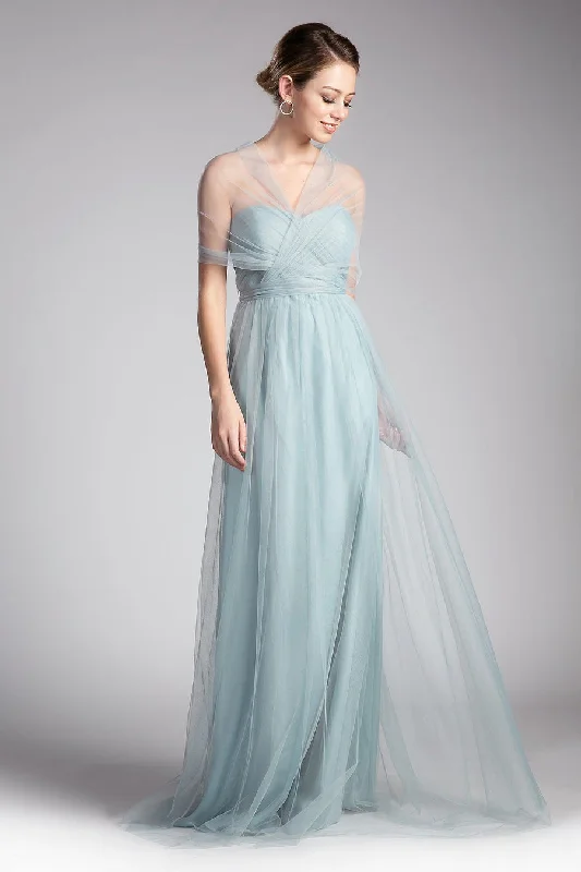 Modest Chiffon Dress Robin Blue 12 Cinderella Divine ET322 Sleeveless Long Formal Dress Sale