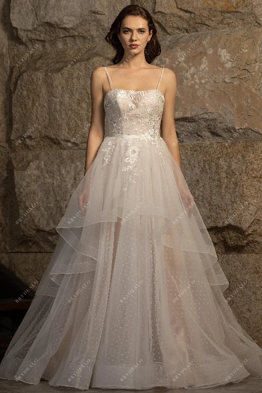 Romantic Designer Ball Gown with High-Low Tulle Skirt