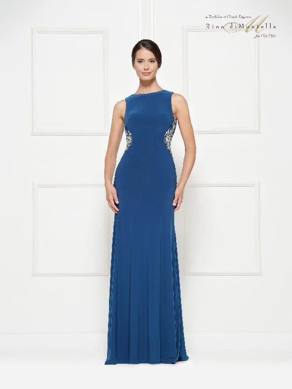 Lavish Red Gown Teal 12 Rina Di Montella Long Formal Dress Sale