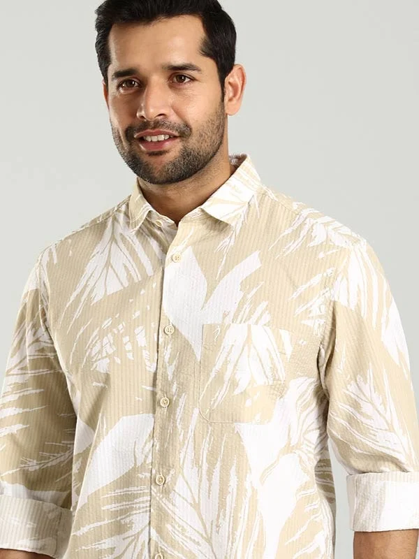 Men Printed Full Sleeve Cotton Shirt