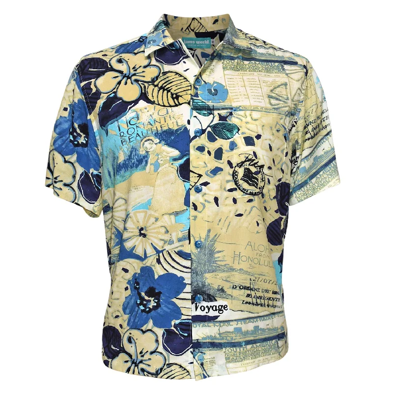 Men's Retro Shirt - Passport Blue