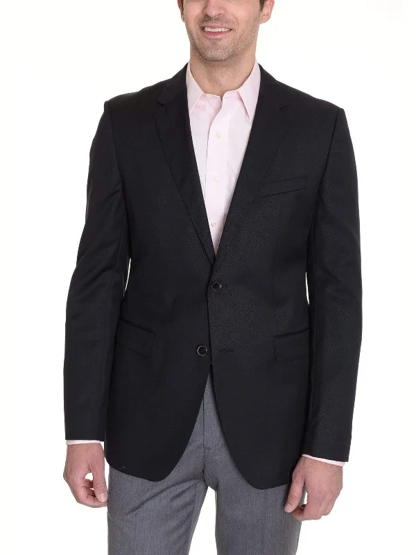 Hugo Boss The James3 Slim Fit Solid Black Two Button Wool Blazer