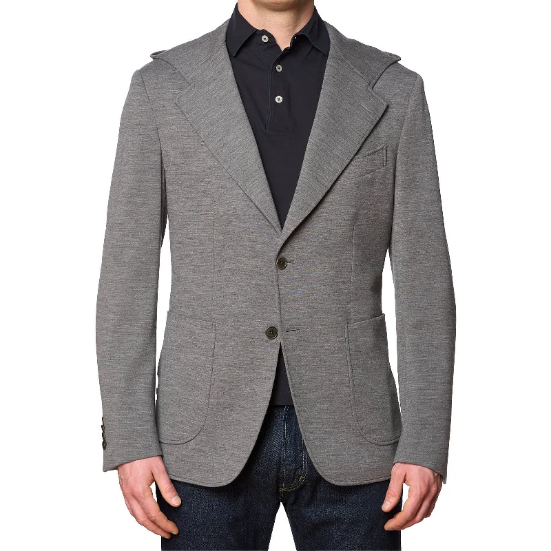 SARTORIA PARTENOPEA Gray Wool Hooded Jacket NEW Current Model