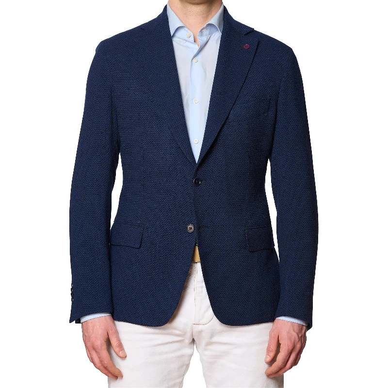 SARTORIA PARTENOPEA "GUABELLO" Blue Cotton Jacket EU 50 NEW US 40 Current Model