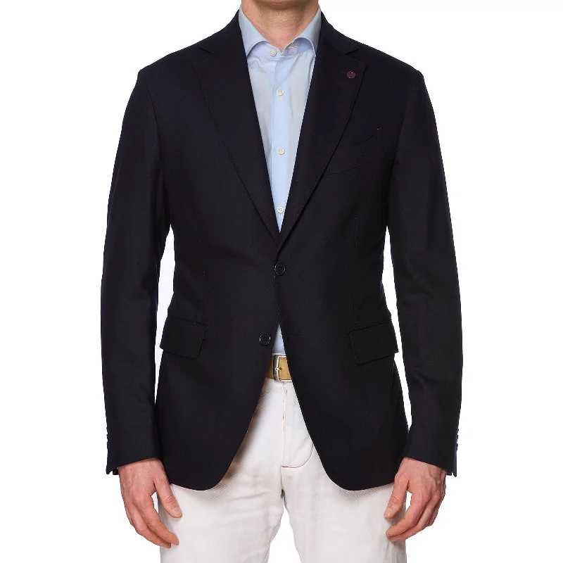 SARTORIA PARTENOPEA Navy Blue Wool-Cashmere Jacket EU 50 NEW US 40 Current Model