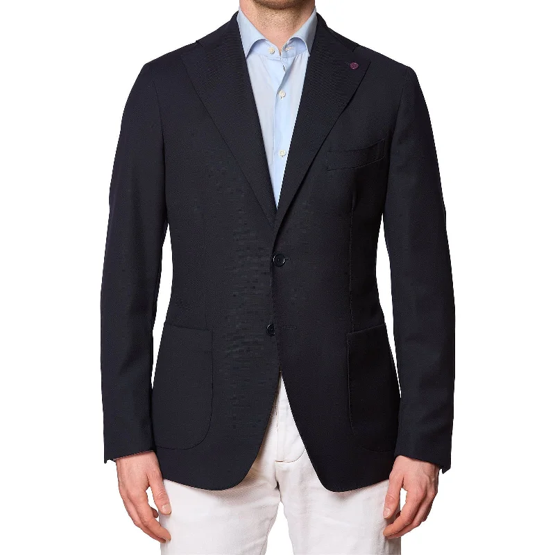 SARTORIA PARTENOPEA Navy Blue Wool Jacket EU 56 NEW US 46 Current Model