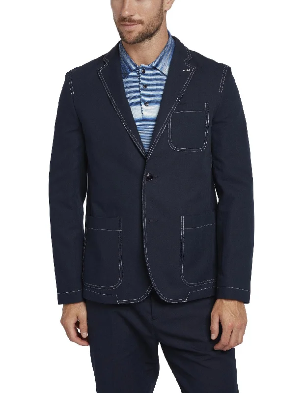 Ted Baker Kilpeck Contrast Stitch Blazer Navy