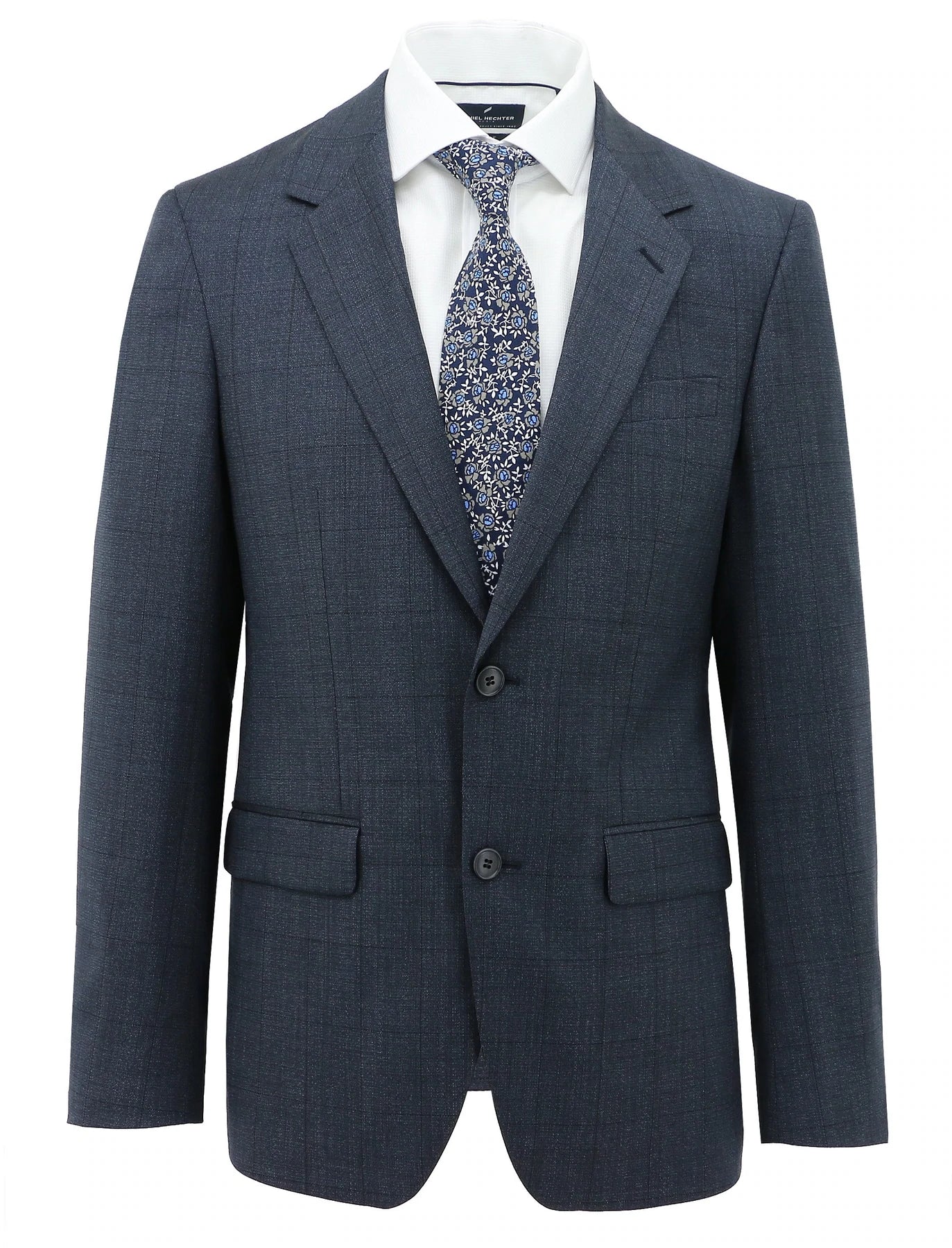 Daniel Hechter Ritchie Wool Charcoal Check Suit Set