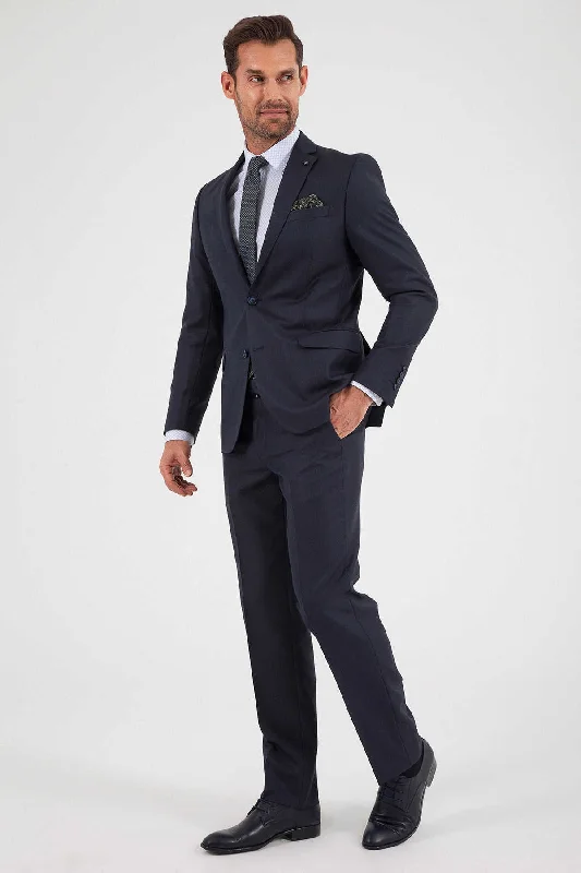 Dynamic Fit Notch Lapel Navy Classic Suit