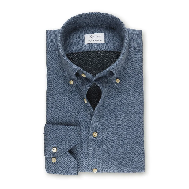 ID40211 Stenstroms Blue Flannel Shirt