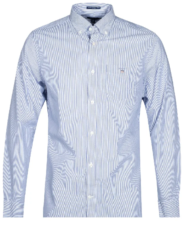 Regular Fit Banker Broadcloth Shirt College Blue