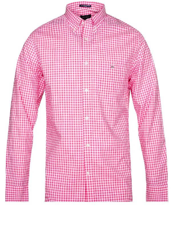 Regular Fit Gingham Broadcloth Shirt Perky Pink