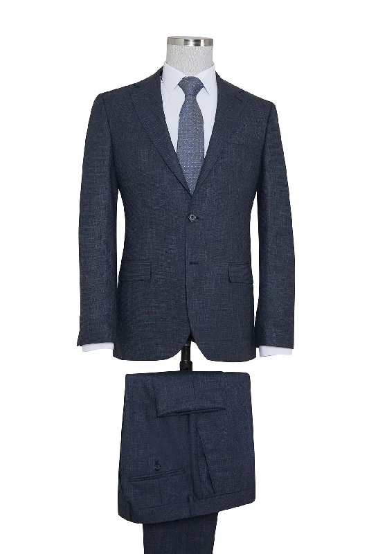 Slim Fit Notch Lapel Blue Classic Suit