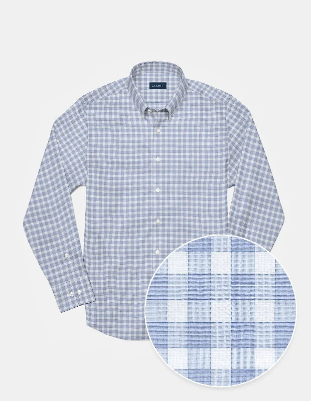 Top Dye Navy Slub Check