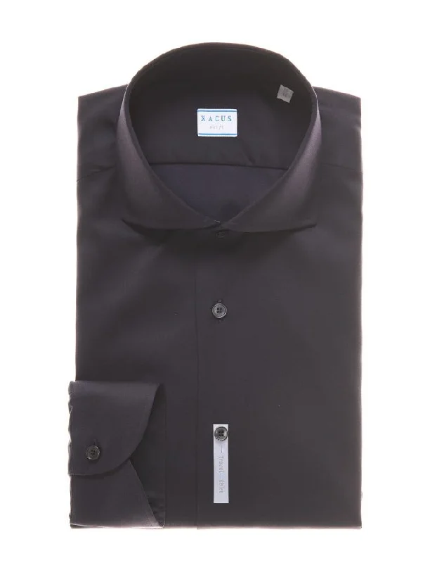 ID20337-Xacus Navy Wrinkle Free Shirt