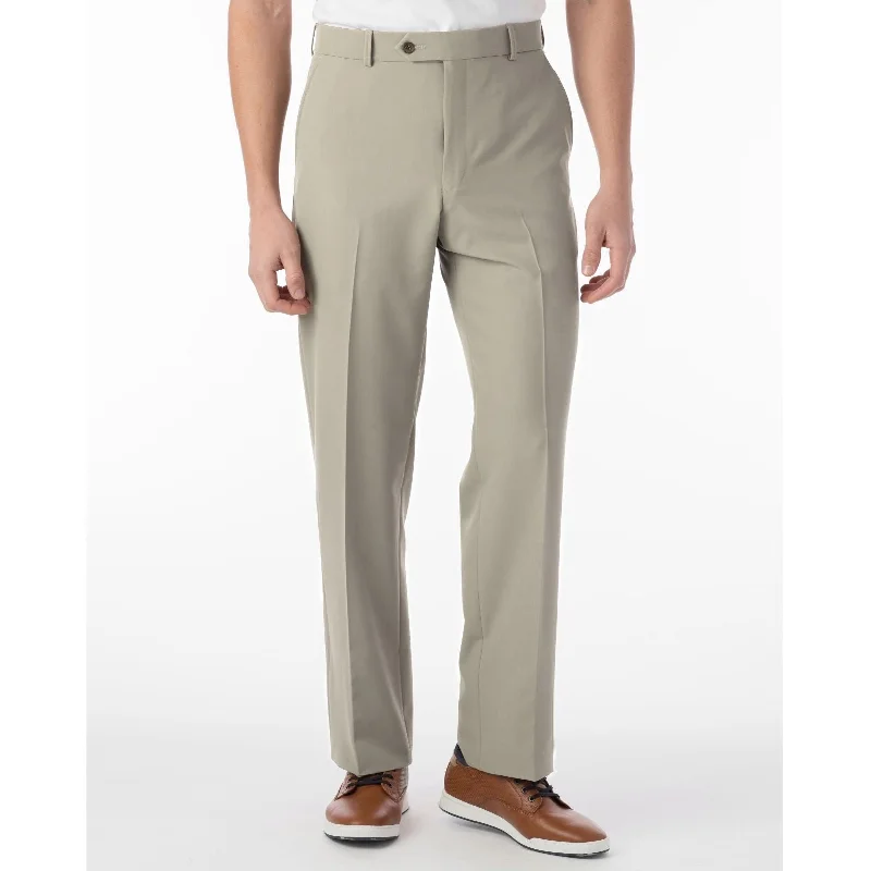 Comfort-EZE Commuter Bi-Stretch Gabardine Trouser in Stone (Flat Front Models) by Ballin