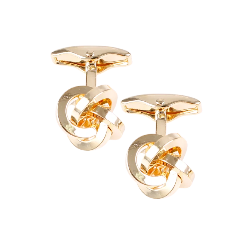 Knot Design Solid Brass Cufflinks by House of Amanda Christensen